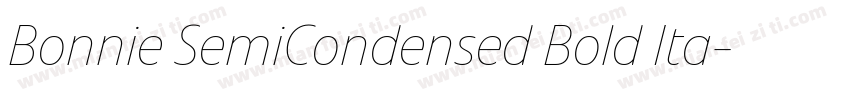Bonnie SemiCondensed Bold Ita字体转换